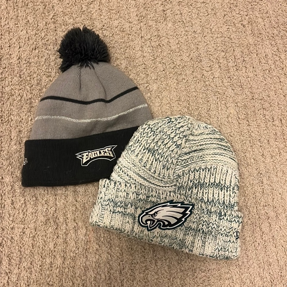 Eagles Philly NFL Beanies PAIR 2 for 1
